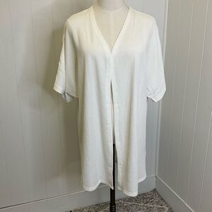 No brand Women’s Large Knit Short Sleeve White Cardigan Sweater